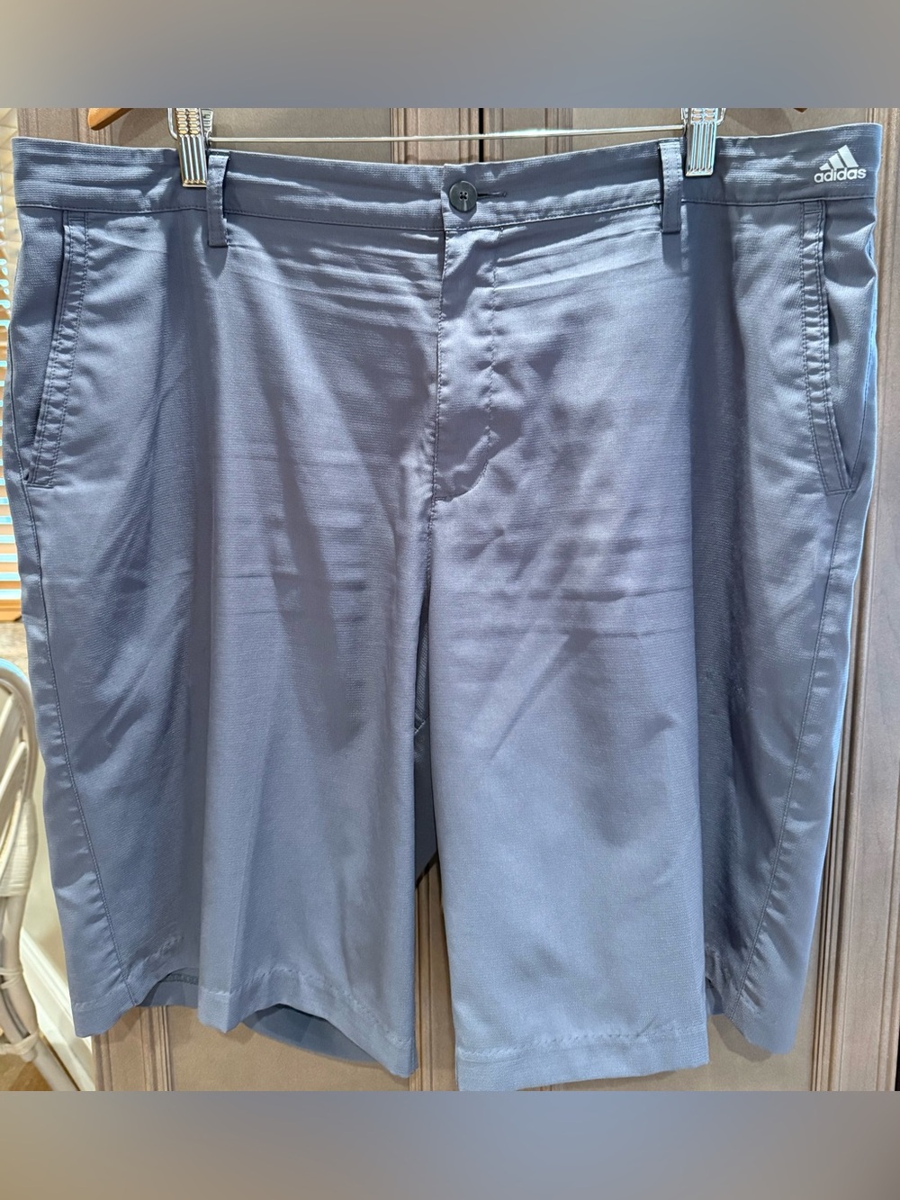 adidas 40” Men’s Slate Blue Gray  Flat-Front Performance Golf Shorts